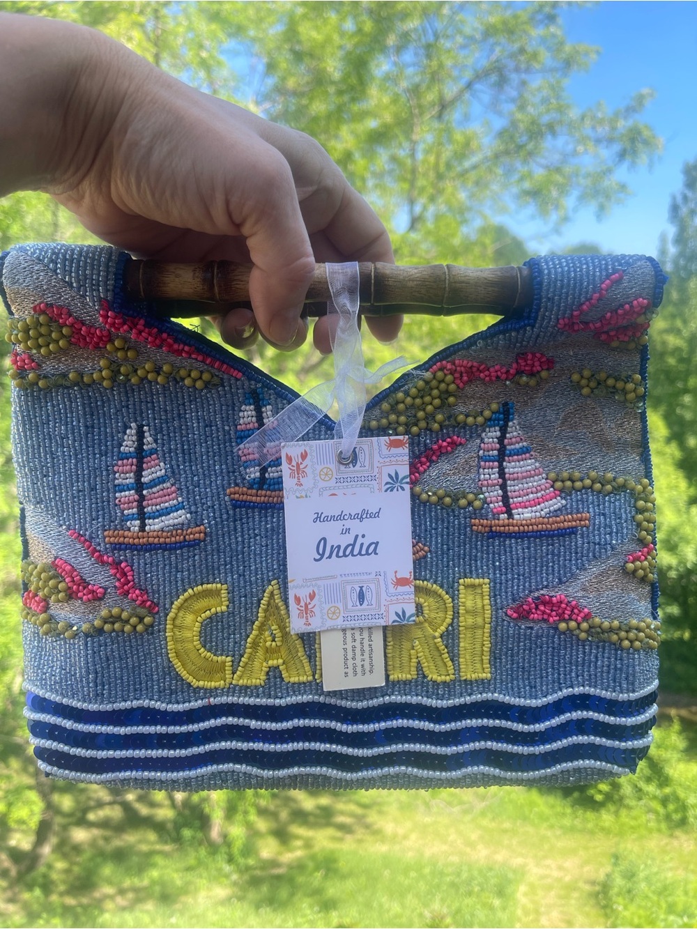 Viral TikTok trend - CAPRI beaded bag with sale boats - perfect vacation bag - Picture 3 of 3